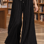 Pleated Wide Leg Paperbag Waist Pants
