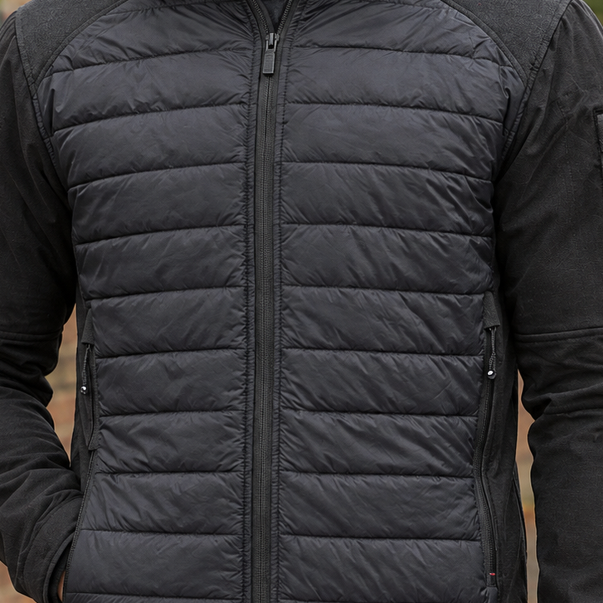 Quilted Hybrid Hooded Jacket