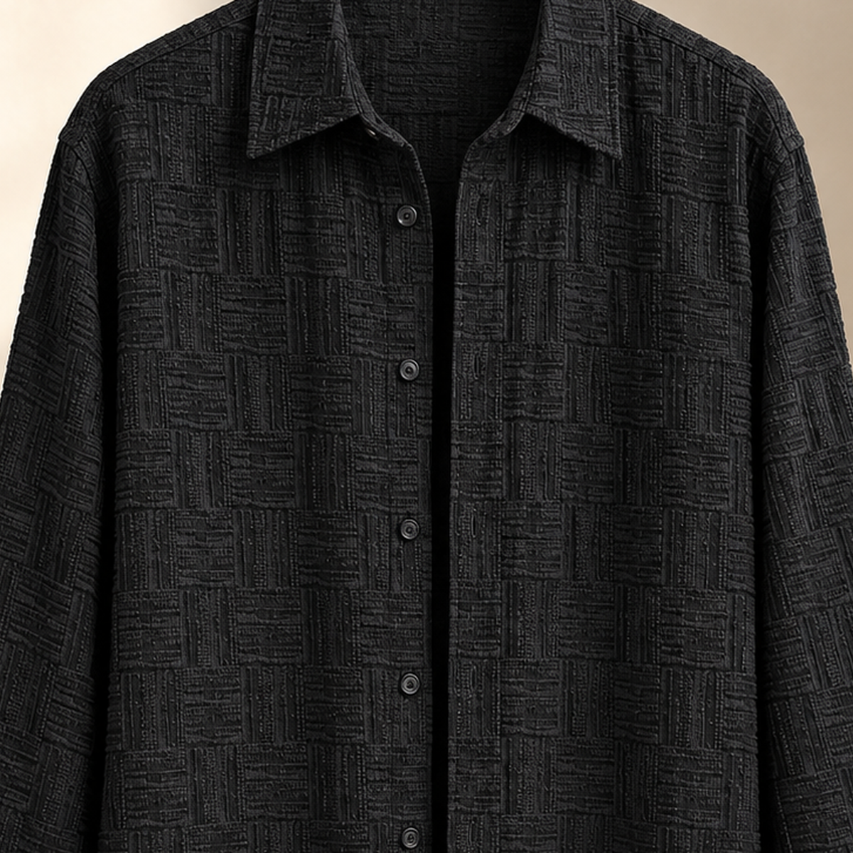Relaxed Fit Geometric Textured Shirt