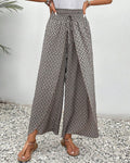 Relaxed Geometric Print Wide Leg Pants