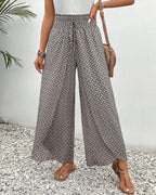 Relaxed Geometric Print Wide Leg Pants