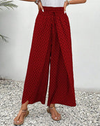 Relaxed Geometric Print Wide Leg Pants