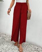 Relaxed Geometric Print Wide Leg Pants