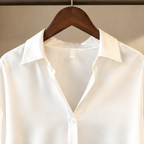 Relaxed Satin Button Front Shirt