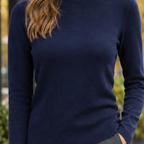 Slim Fit Fine Knit Mock Neck Sweater