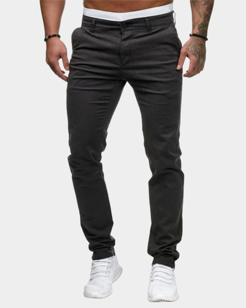 Slim Tapered Cotton Chino Pants