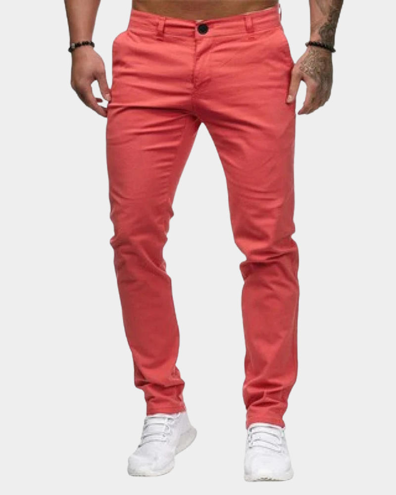 Slim Tapered Cotton Chino Pants