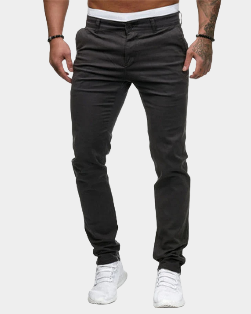 Slim Tapered Cotton Chino Pants