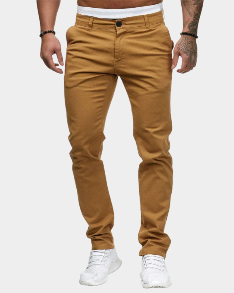 Slim Tapered Cotton Chino Pants