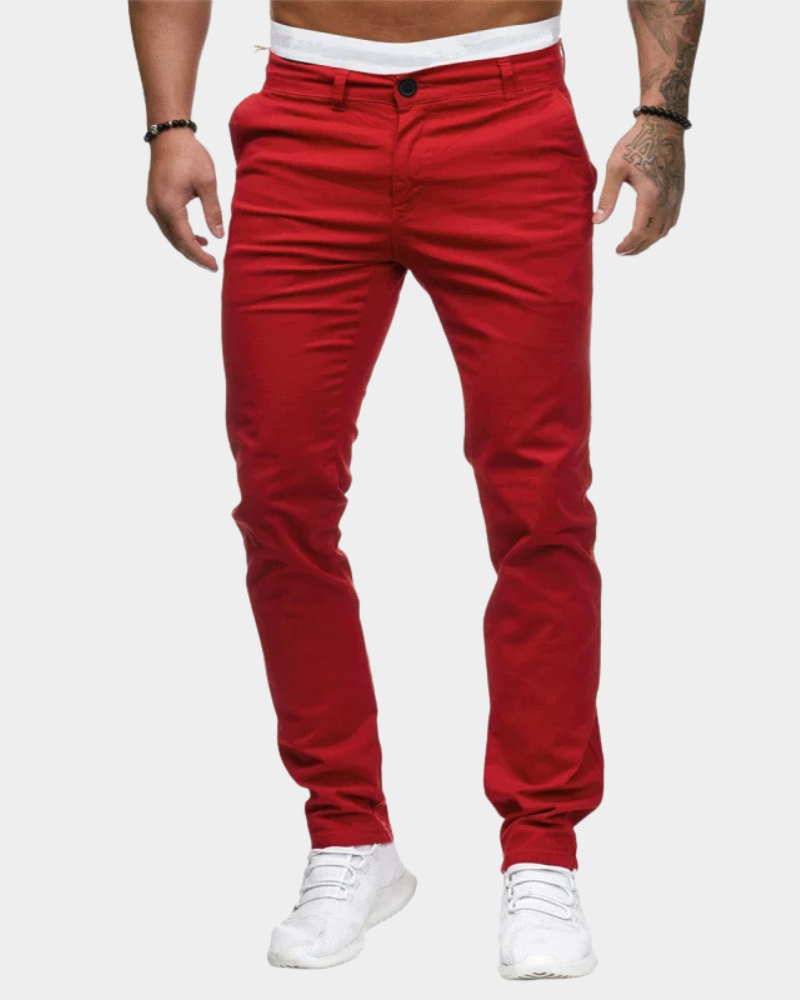 Slim Tapered Cotton Chino Pants