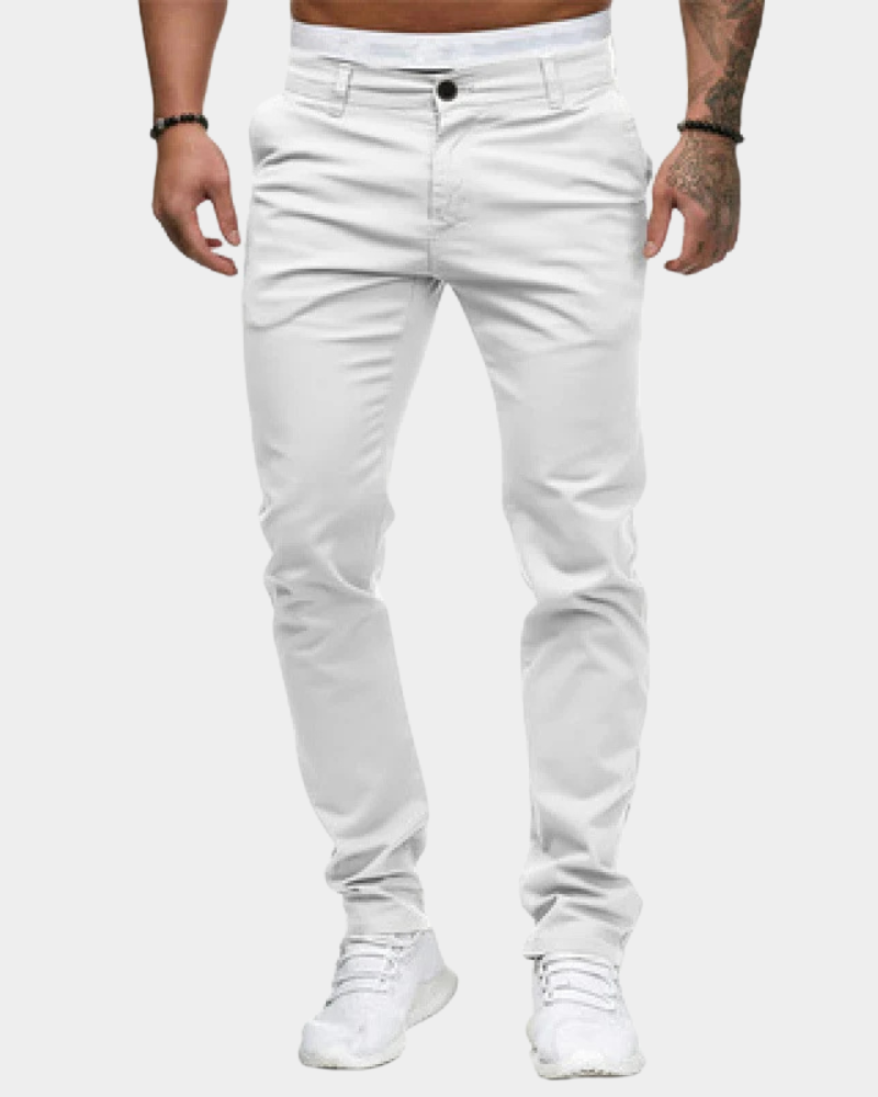 Slim Tapered Cotton Chino Pants