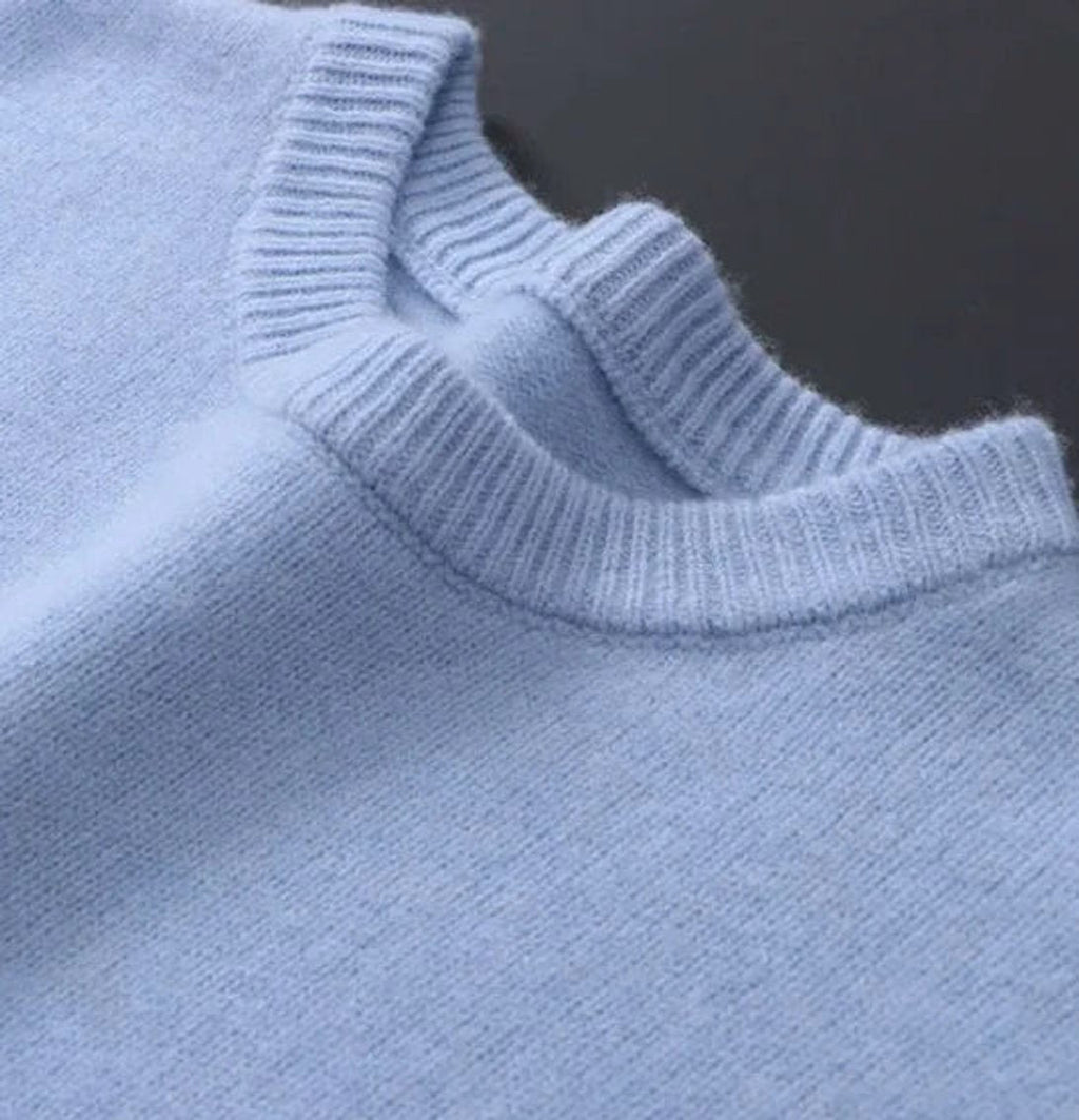 Soft Mohair Blend Crew Neck Sweater