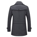 Tailored Wool Blend Overcoat with Zip Inner Layer