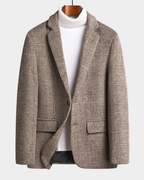 Textured Single Breasted Casual Blazer