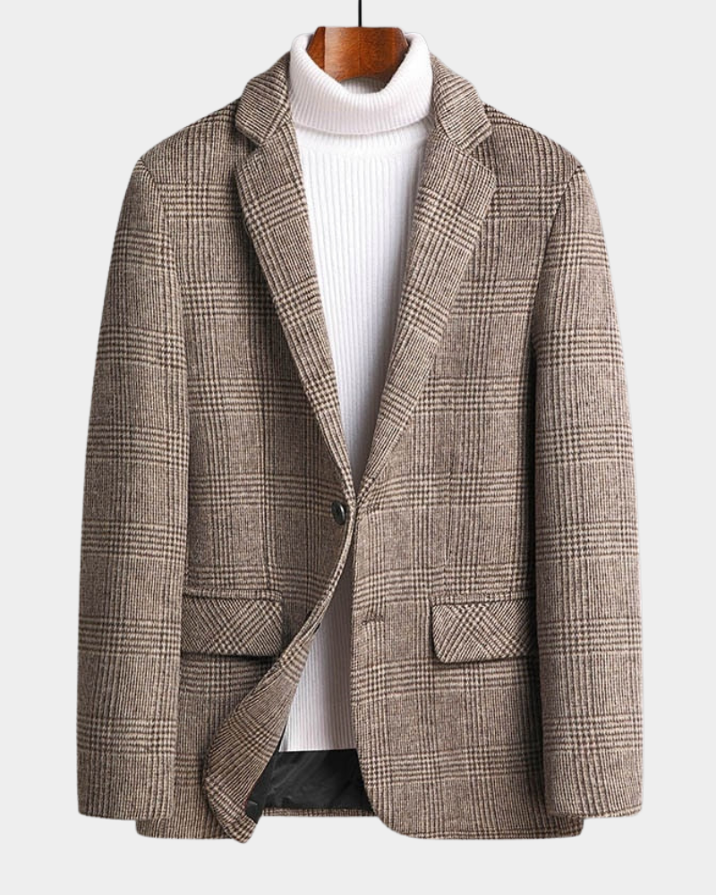 Textured Single Breasted Casual Blazer