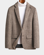 Textured Single Breasted Casual Blazer