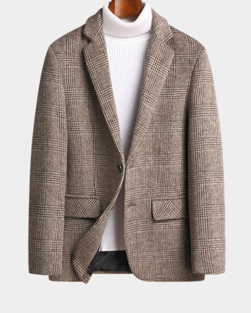 Textured Single Breasted Casual Blazer