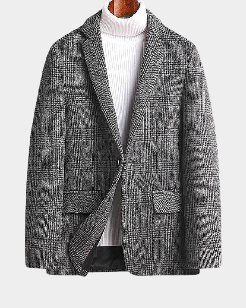 Textured Single Breasted Casual Blazer