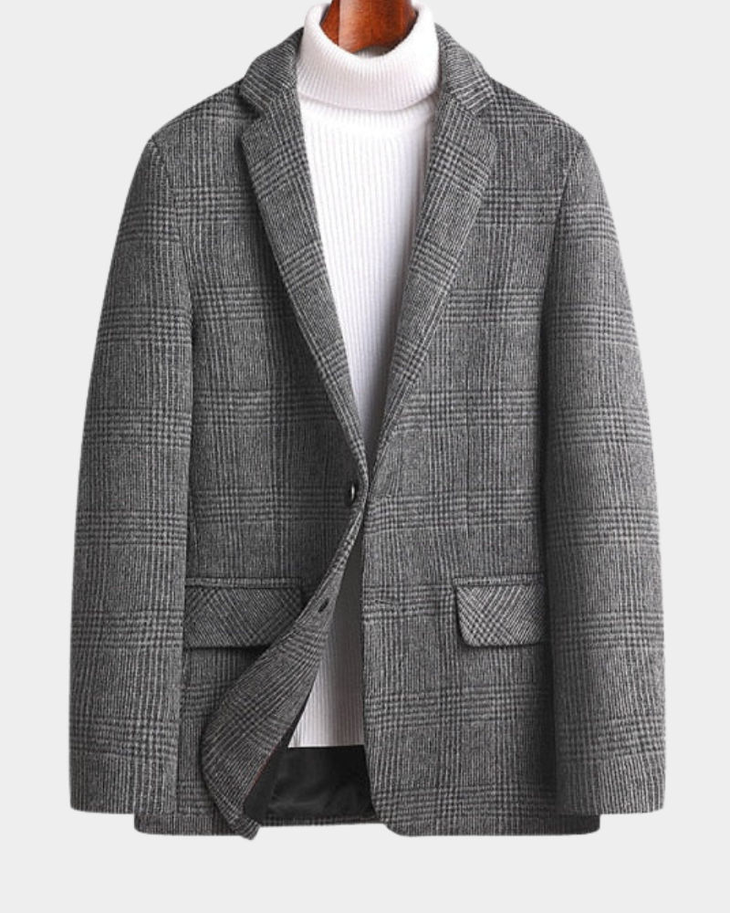 Textured Single Breasted Casual Blazer